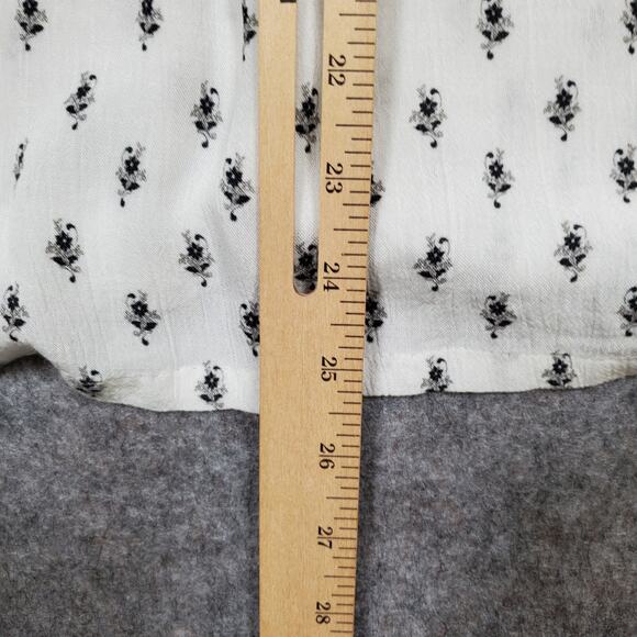 Garnet Hill Top Womens 12 Popover Paisley Boho Balloon Sleeve Tassel Tie Neck - Picture 9 of 10